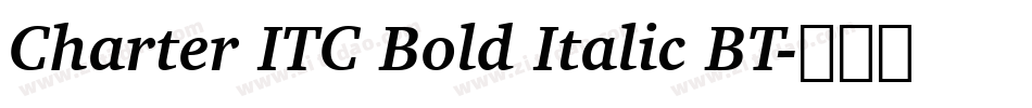 Charter ITC Bold Italic BT字体转换
